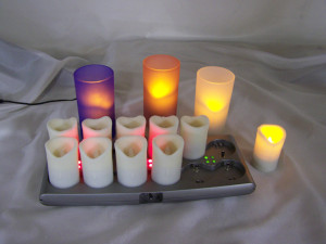 Small Candle, Melted Wax Effect, Rechargeable (click to enlarge)